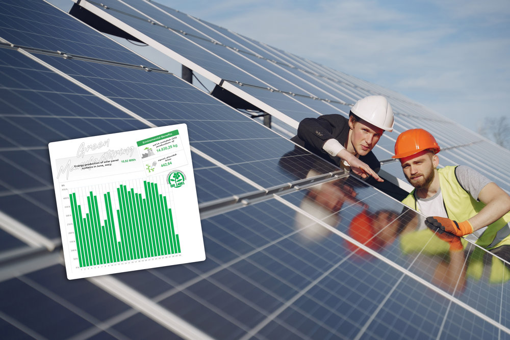 The energy from our solar panel system! 